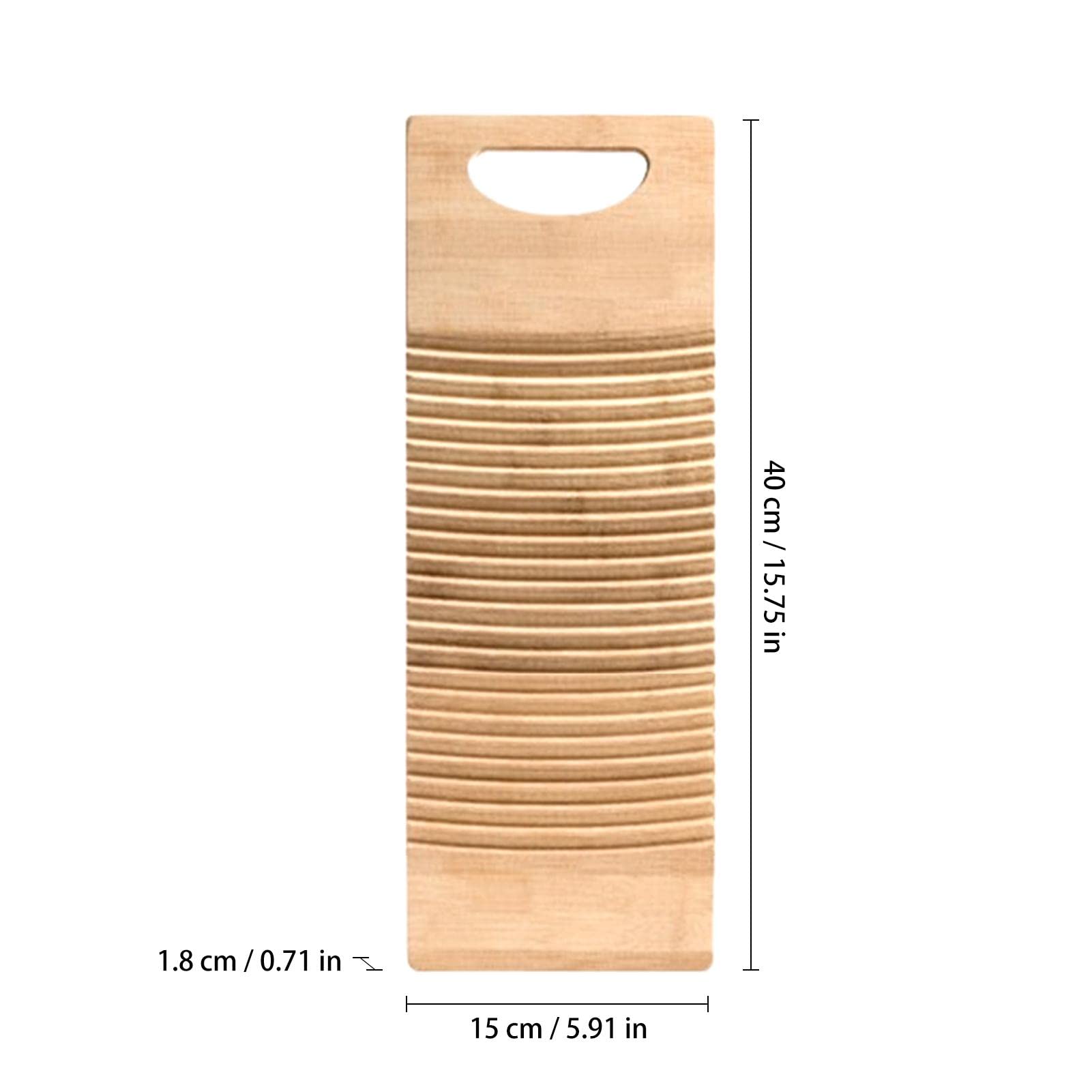 Libetter Planche à laver pour laver les vêtements à la main | Planche à laver en bois rustique pour la maison, petite, moyenne et grande taille 3 tailles (longueur 40,6 cm/50,8 cm/61,2 m)