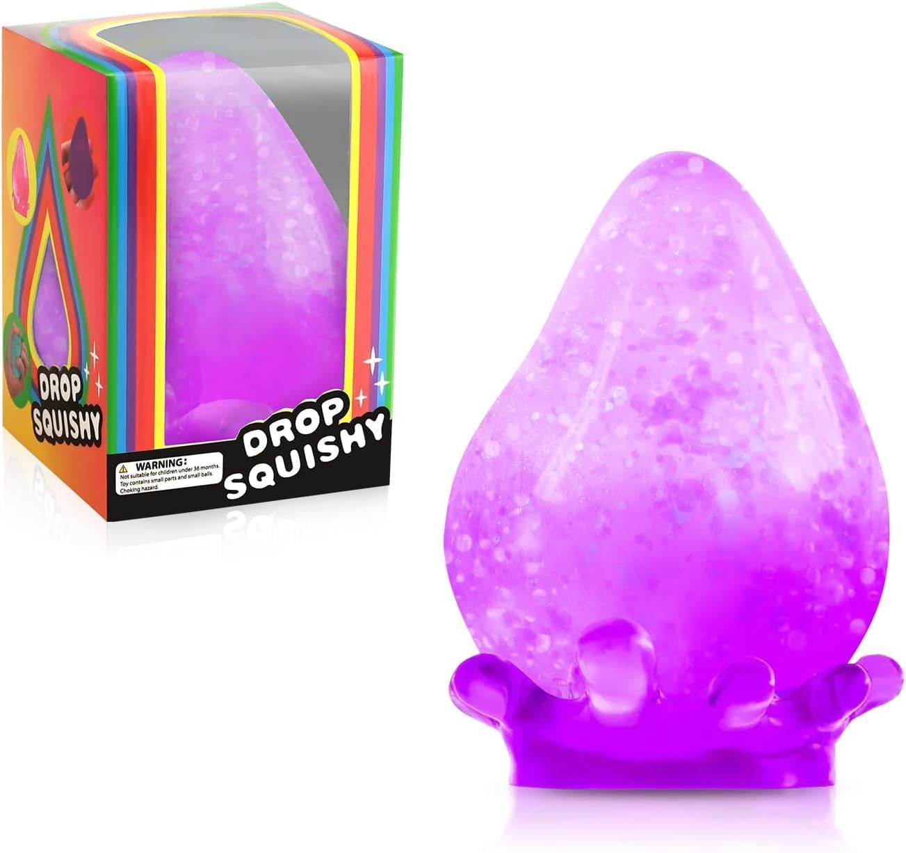 Fidget Toys Stress Balls for Kids & Adults, Grape Smoothie Stretchy Squeeze Stress Relief Balls, Sensory Toys for Kids with Autism, Fidgets for Classroom Prize Toys