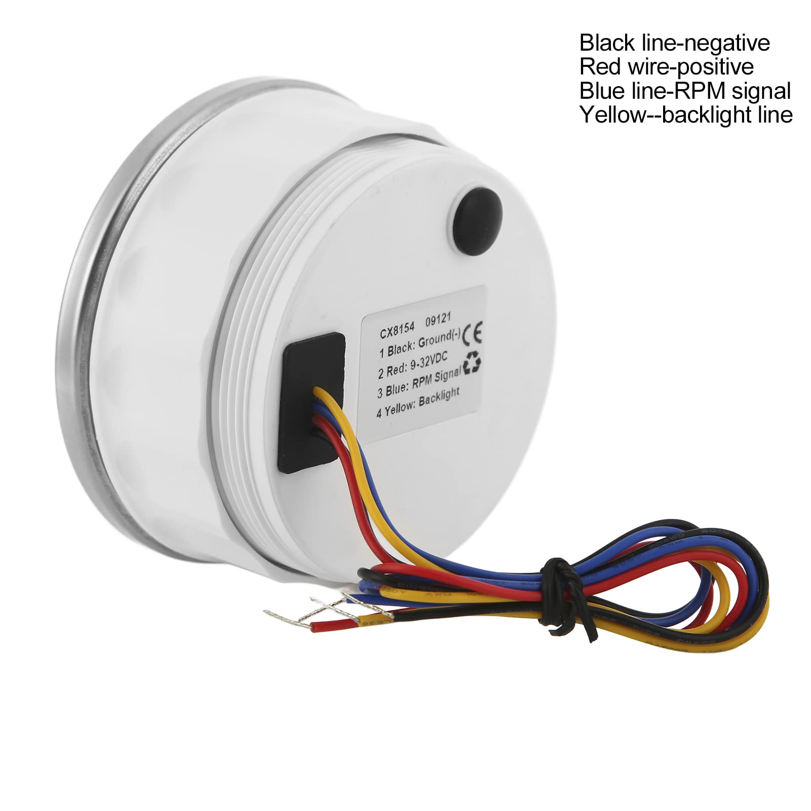 Contagiri Digitale Universale 85mm 0-8000 RPM Impermeabile 9-32V per Barche Auto Marine