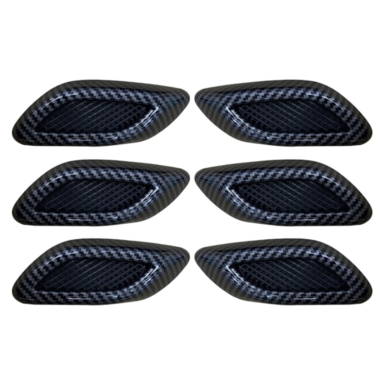 Car Side Wing Trim Car Side Vent Air Flow Fender Fake Vent Sticker Intake Auto Simulation Vents Styling(Carbon Fiber)