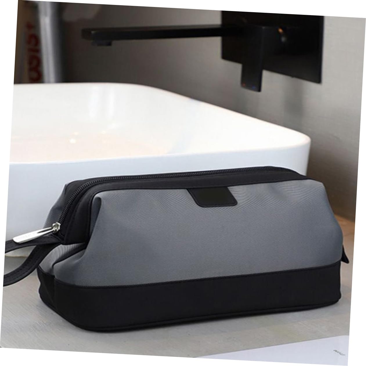 FRCOLOR Borsa da Toilette da Uomo in Nylon Design Multi-scomparto Resistente per Viaggio e Utilizzo Quotidiano