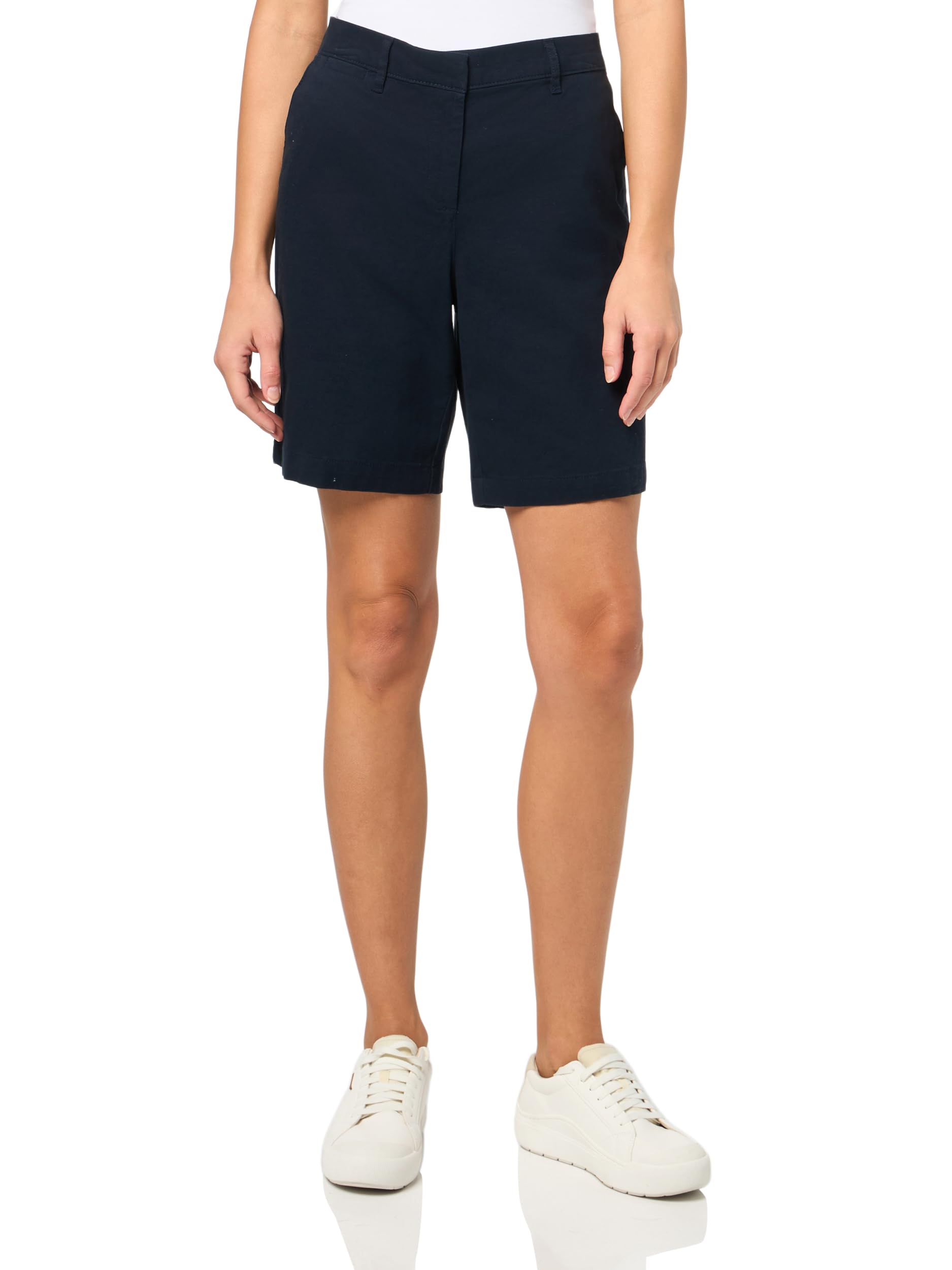 Nautica Womens Riviera Chino Twill 9 Inch Inseam Shorts, Night Sky, 8