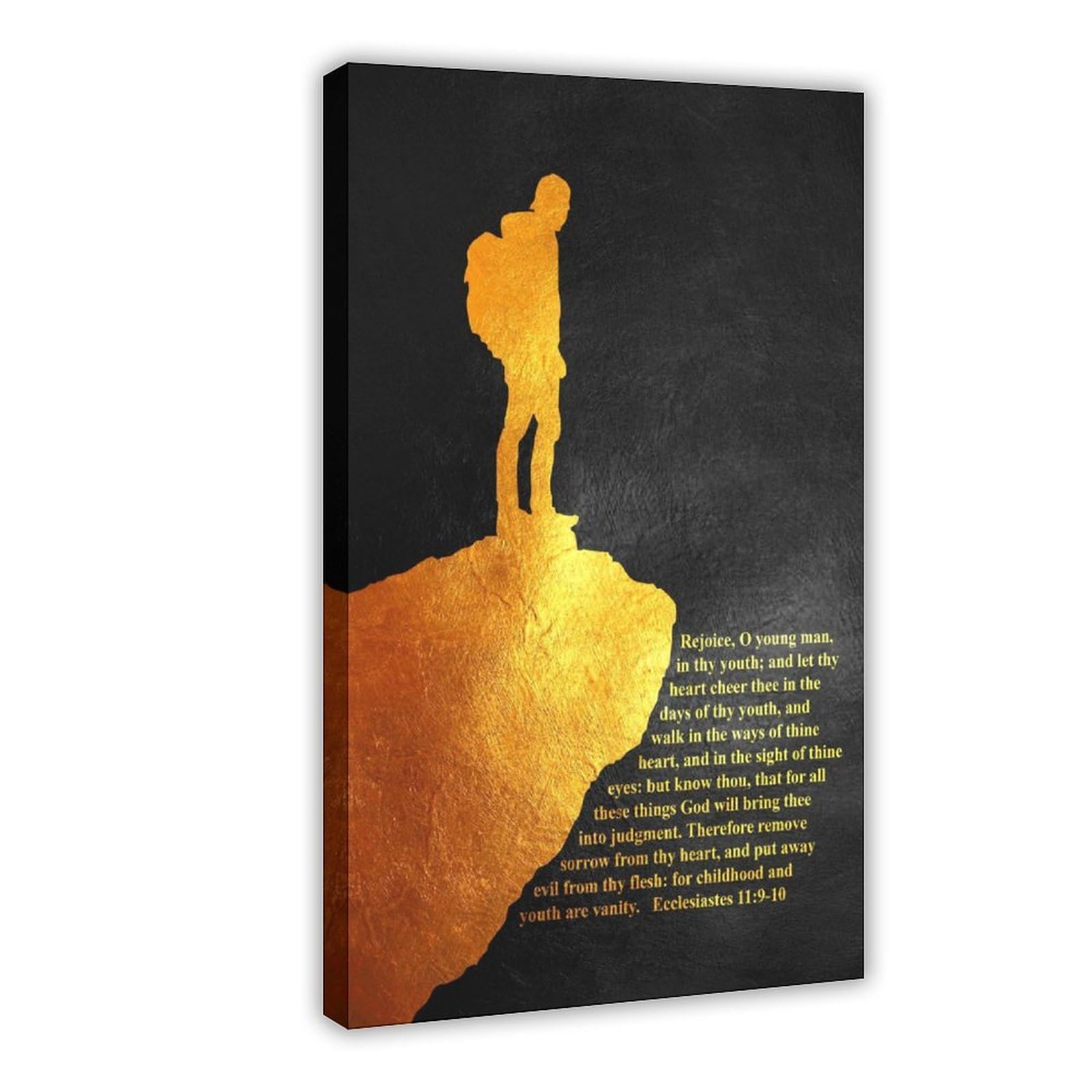 LNYLSJ Ecclesiastes 119-10 Poster delle Scritture Regalo Poster Artistico | Tela per soggiorno, camera da letto, casa, ufficio, stampa regalo, stile cornice, 40,6 cm di lunghezza x 61 cm di larghezza