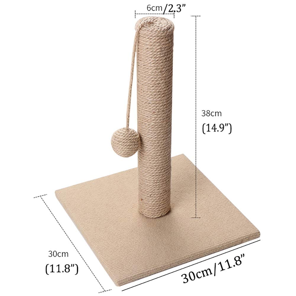 YXX - Drzewo kocięta dla kotów paznokci - małe koty drapak słupki z sizalową liną - interaktywne zabawki dla kotów i młodych kotów - 38 cm wysokości
