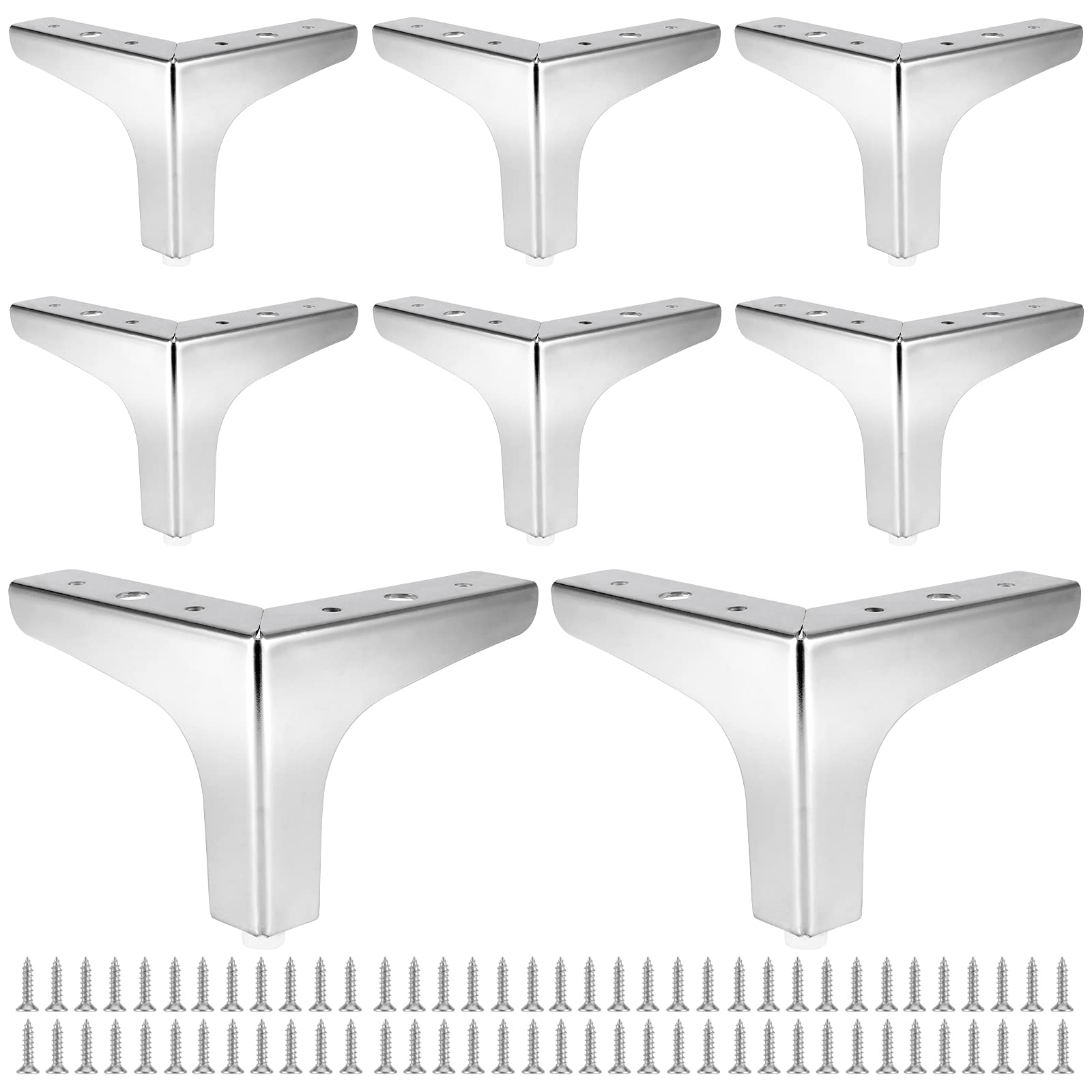 Buy SEUNMUK Set of 8 Furniture Legs Metal Legs, 4 Inch / 10 cm Height