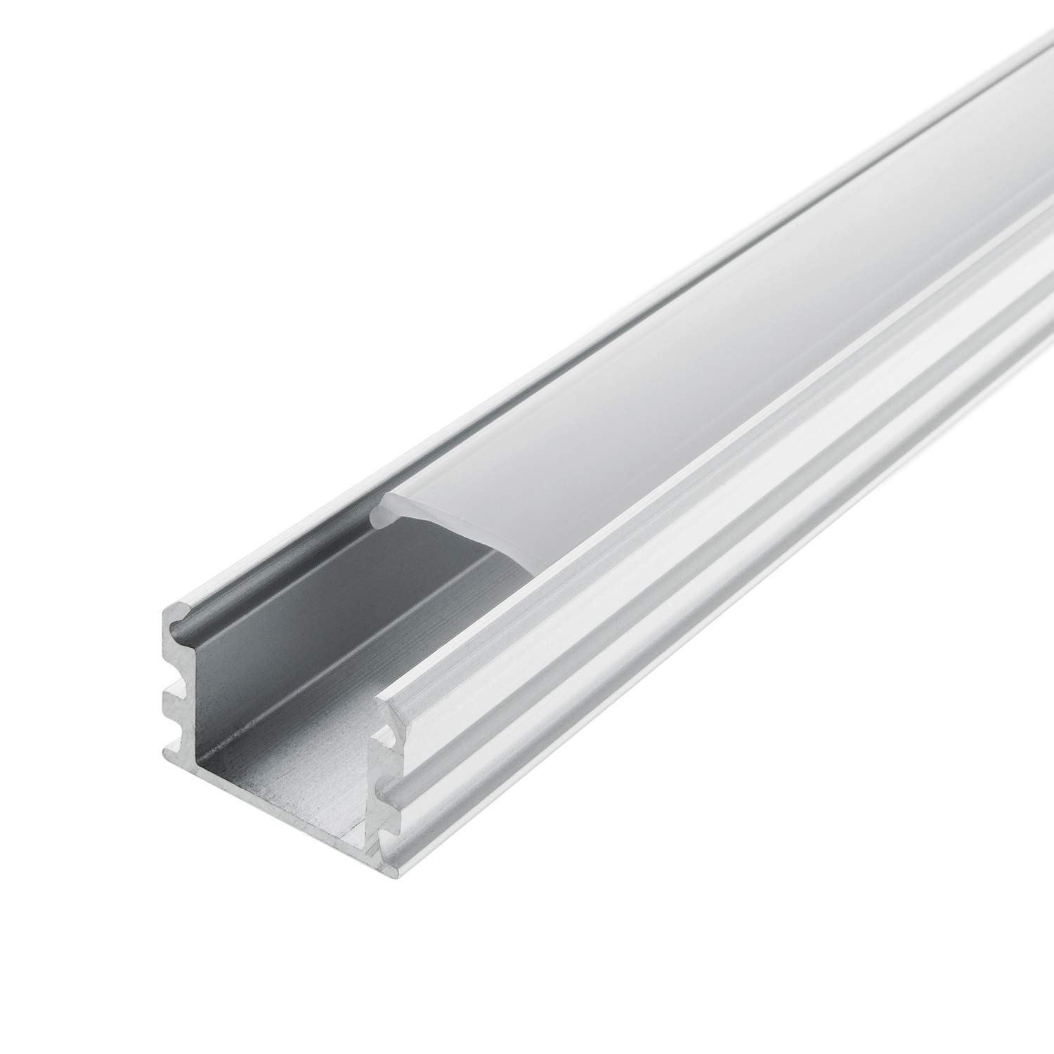 2 Meter LED Aluschie Aluprofil Schiene Profil für LED Strip mit Milchglas Abdeckung