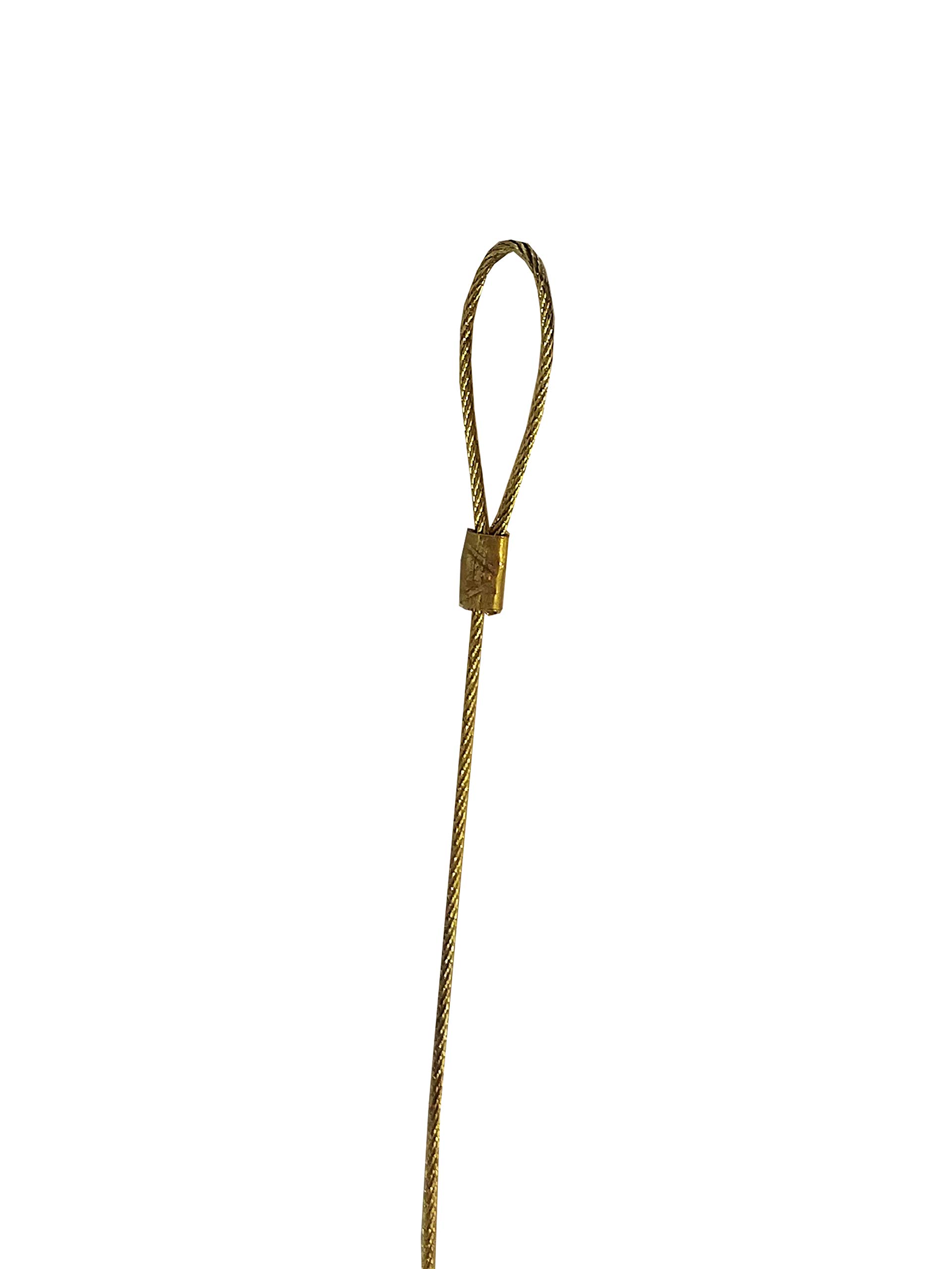 Brass Gold Steel Wire Rope Loop Cable Loop Picture Hanging Moulding Dado Rail 10KG (1 Meter (3.28 Feet))