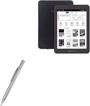 BoxWave Stylus Pen Compatible with Boyue Likebook Mars - FineTouch Capacitive Stylus, Super Precise Stylus Pen - Metallic Silver