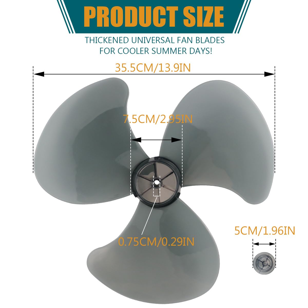 Cuchillas de ventilador de plástico de 16 pulgadas, ventilador universal para el hogar, ventilador de mesa, repuesto de aspas de ventilador eléctrico, accesorios generales para ventilador 2