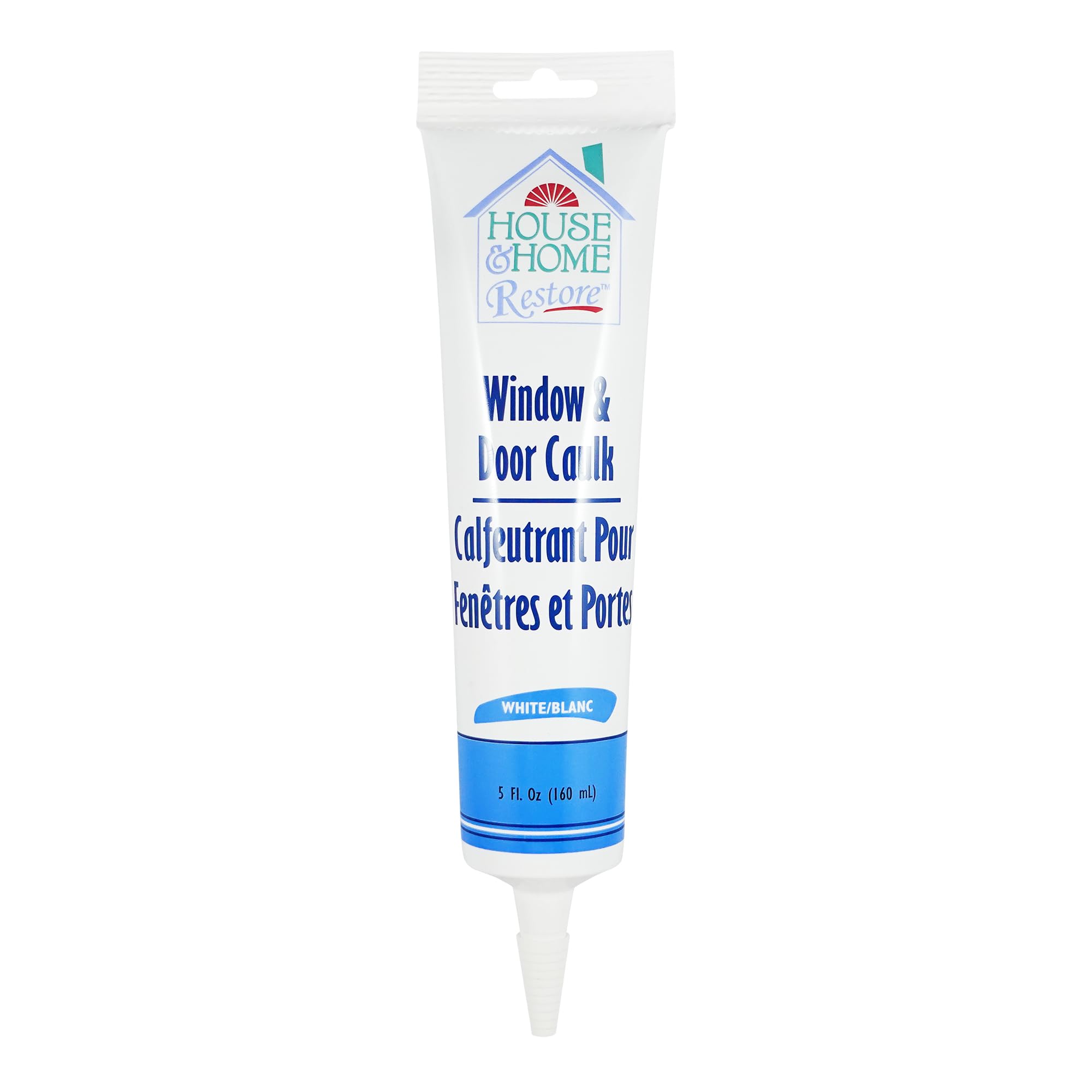 Red Devil 848 House & Home Restore Premium Window & Door Caulk EZ Squeeze Tube, 5 Fl. Oz, 1-Pack, White