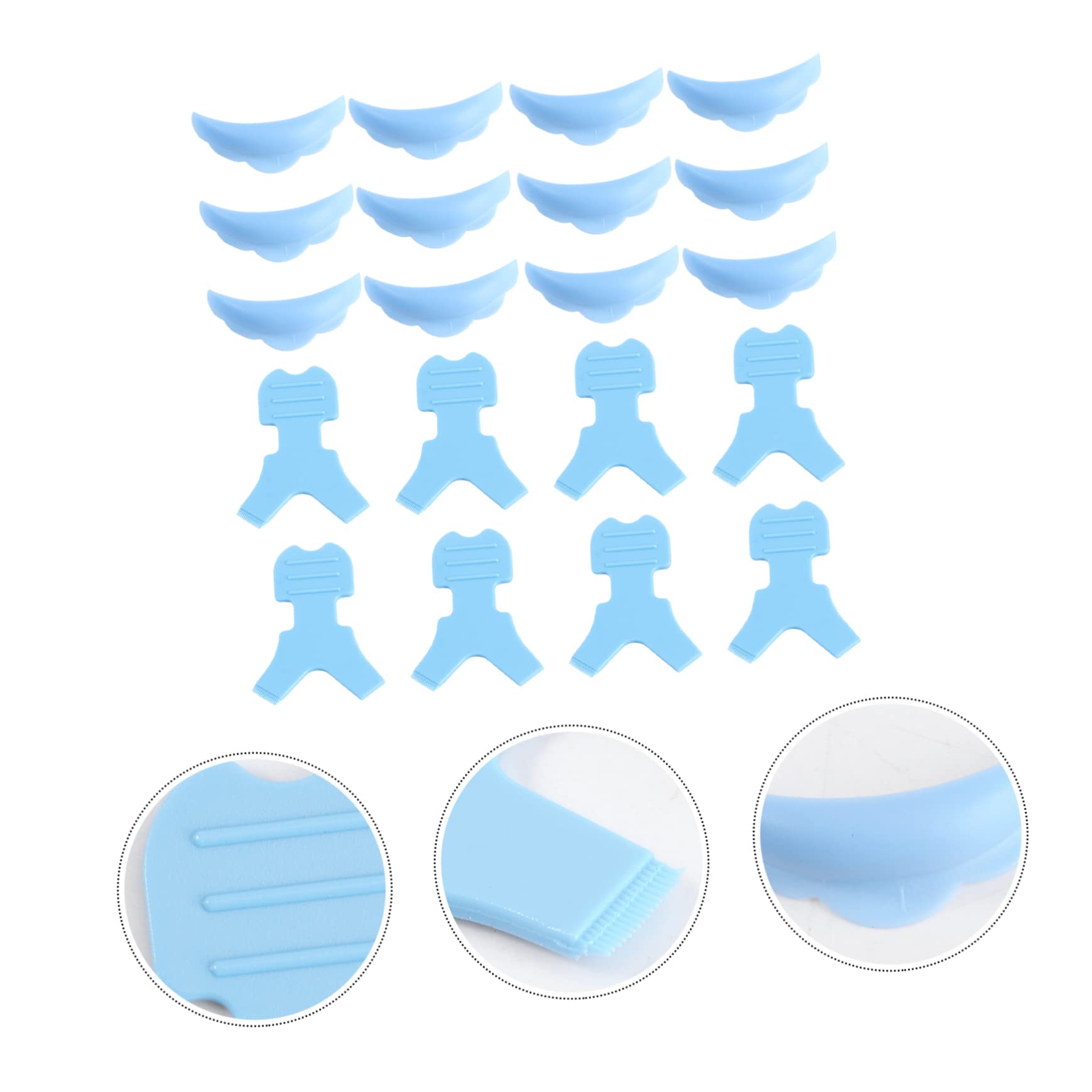 Healeved 20pares Almohadillas Para Perming De Pestañas Con Cepillos y Accesorios Para Belleza Salones y Uso Personal Flexibles y Amigables Piel
