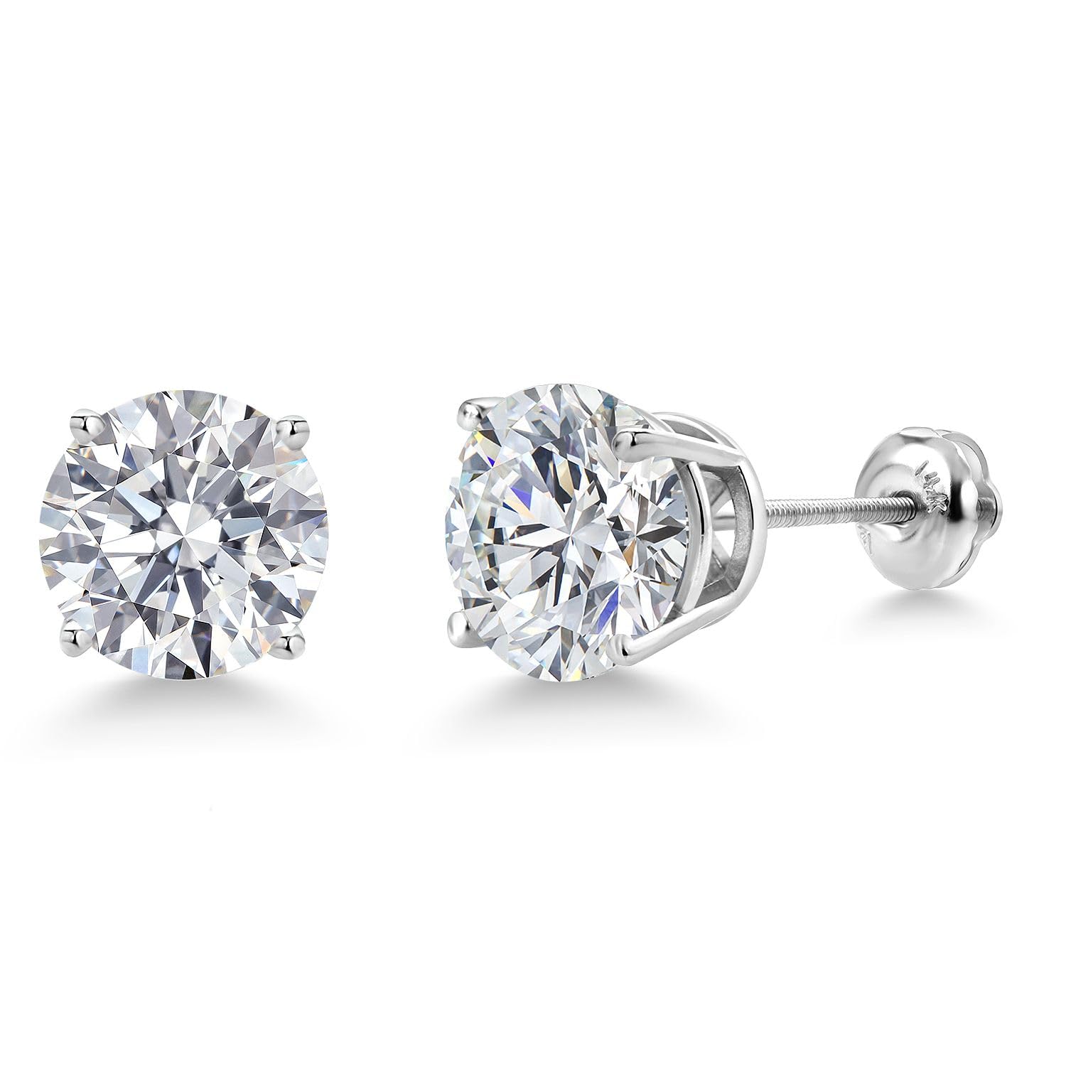 Gem Stone King Lab Grown Diamond Stud Earrings