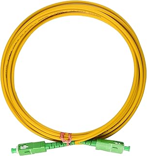 OpZonik 5M SC APC to SC APC Fiber Optic Patch Cable Single Mode Simplex Optical Patch Cord 9/125µm Fiber Optic Cable SC APC-SC APC 5 Meter (16.4ft)
