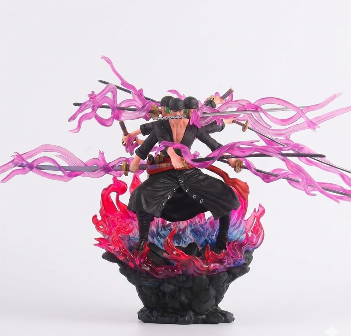 Zoro Action Figure 14cm – Anime Collectible Figurine with Multiple Swords, Dynamic Pose, Durable PVC Material, Home Décor, Office Desk, Gift, Anime Fan Collection (Zoro 3 Head)-image-38