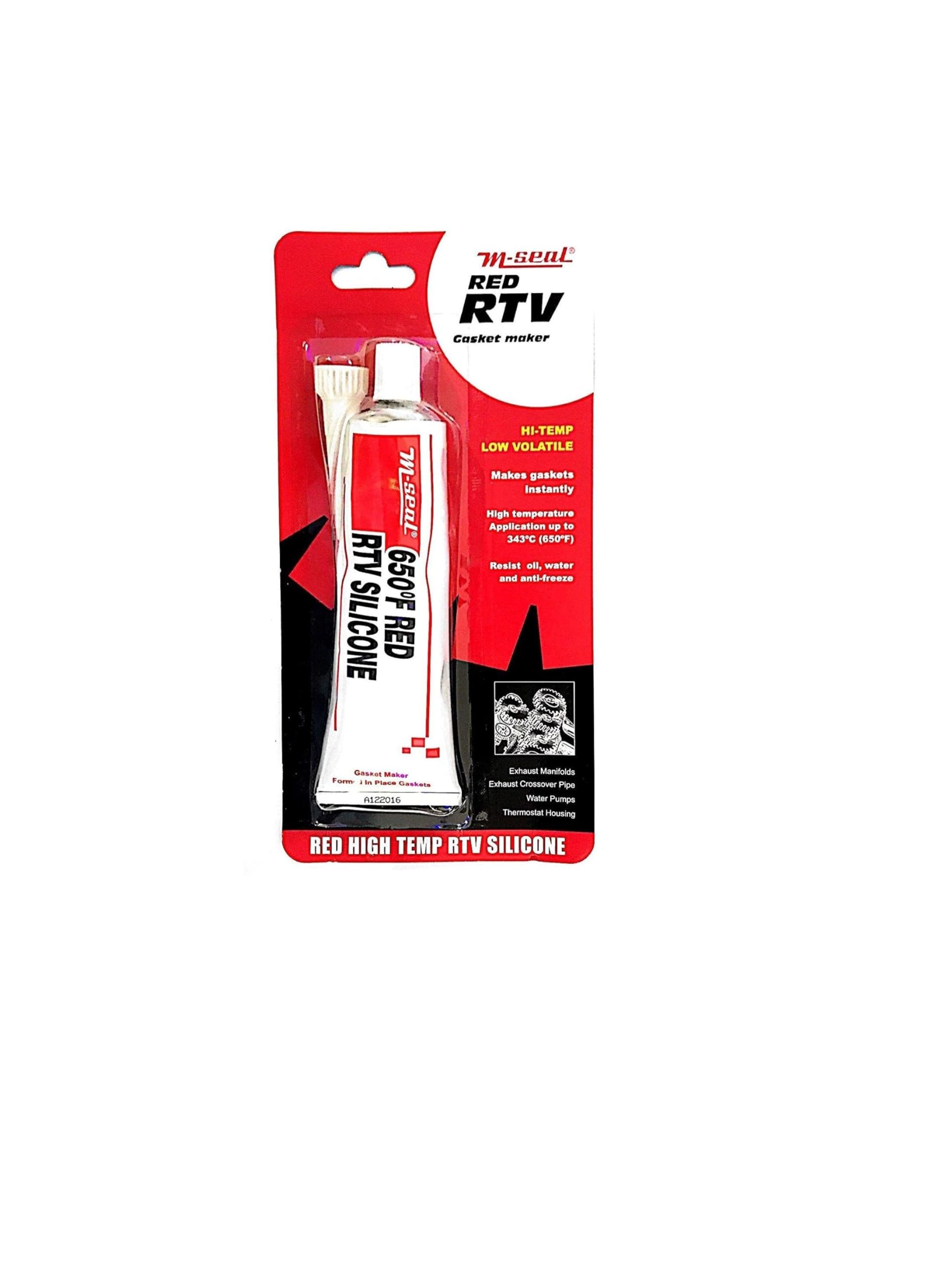 M-Seal- Gasket Maker Red 650F (343C) High Temperature