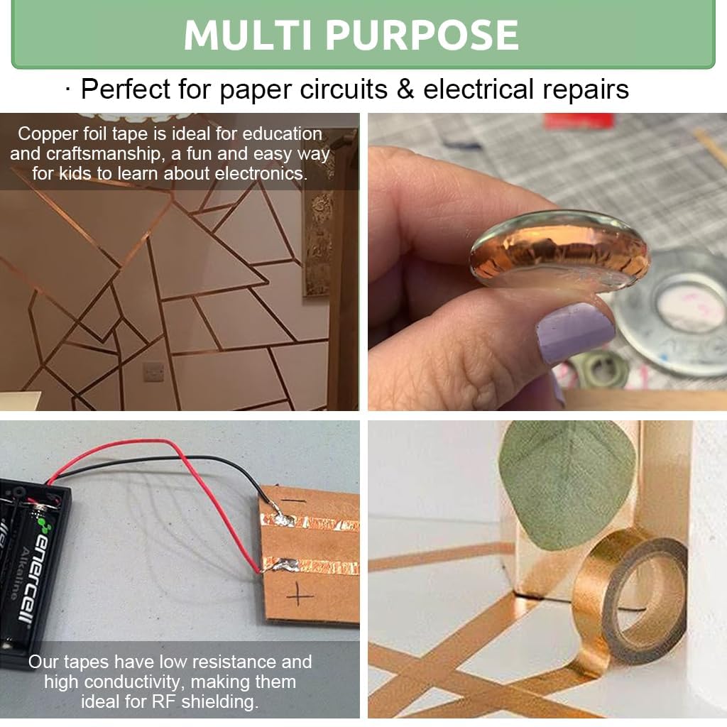 HASTHIP Copper Foil Tape 2CMx20M, Conductive Shielding Roll 4