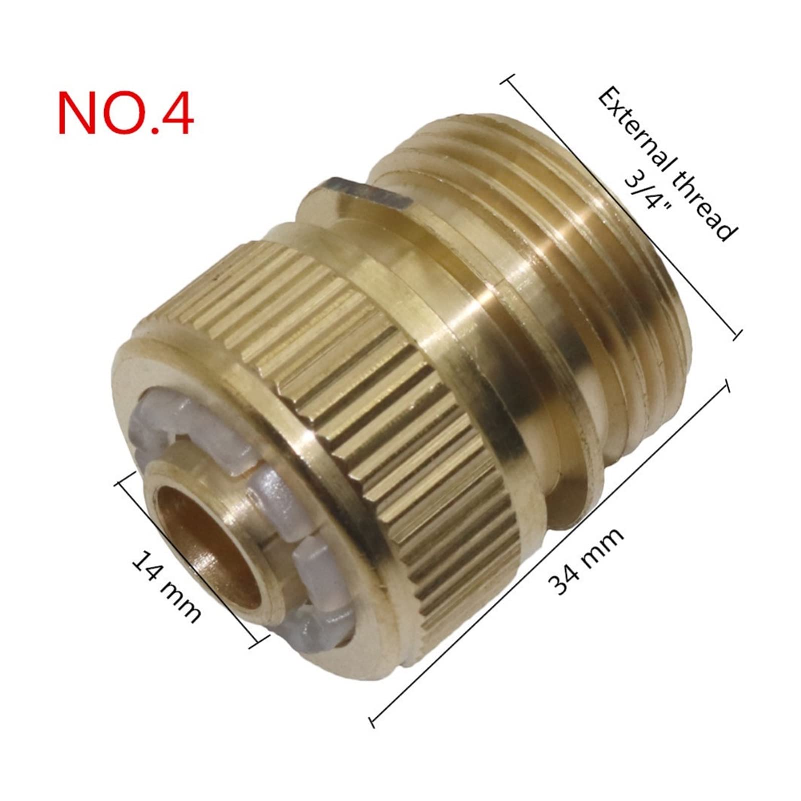 Adaptador de fontanería de jardín duradero de latón de 3 4 pulgadas, grifo de jardín, manguera de agua, accesorio de tubería de riego, tubo de montaje de tubería de fontanería, 1 pieza