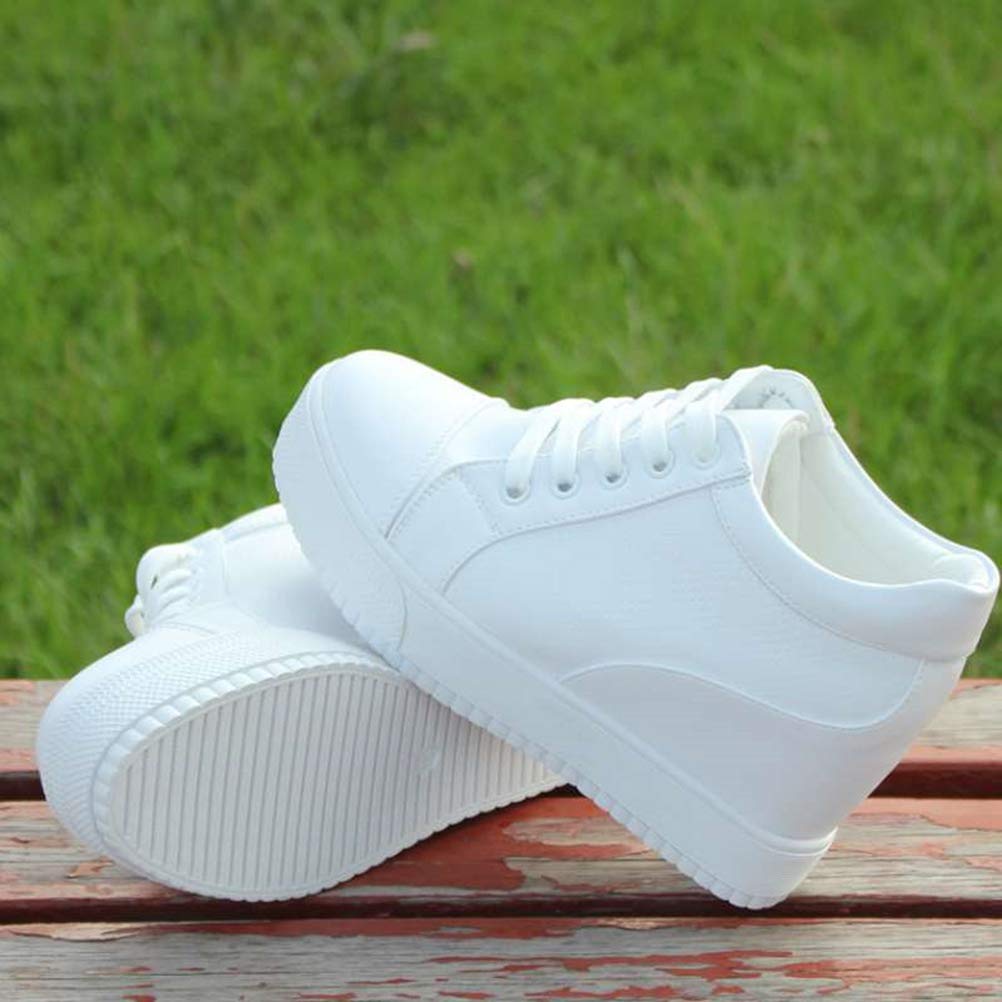 Scarpe da Ginnastica con Tacchi nascosti da Donna Scarpe con Zeppa Alta Sport Casual con Lacci Piattaforma da Palestra Sneakers Alte con Altezza Atletica Tacchi Alti