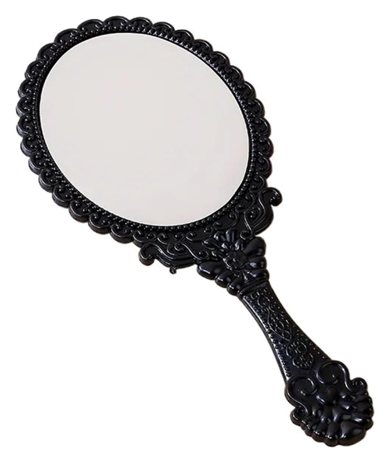 IULGFSC Handheld mirror， Hand Vintage Carved Handheld Vanity Salon Makeup Handle Cosmetic Compact