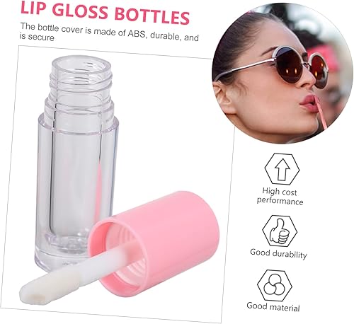 10pcs Empty Lip Gloss Tubes Lip Oil Bottles Travel Balm Bottles Easy to Refill