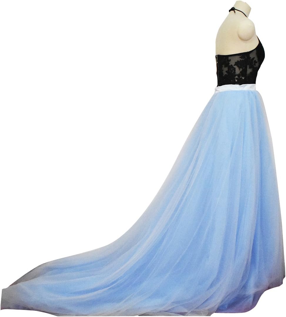 Maxi Tutu Tulle Wedding Train Skirt Detachable Long Train Overskirt