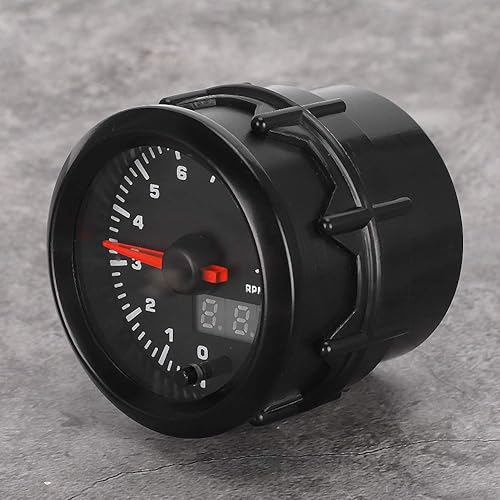 Miniatura 8 de Tacómetro electrónico para automóvil, 2.047 in/2 pulgadas, 7 colores, velocímetro LED, tacómetro de modificación de coche, apto para vehículos de 12