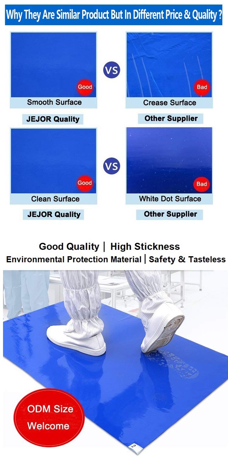 Cleanroom Adhesive, Sticky, Tacky Mat for Construction LabRoom