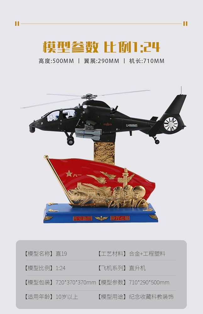 Amazon.co.jp: 1:24 71cm Z-19 武装ヘリコプターモデル用 レッド