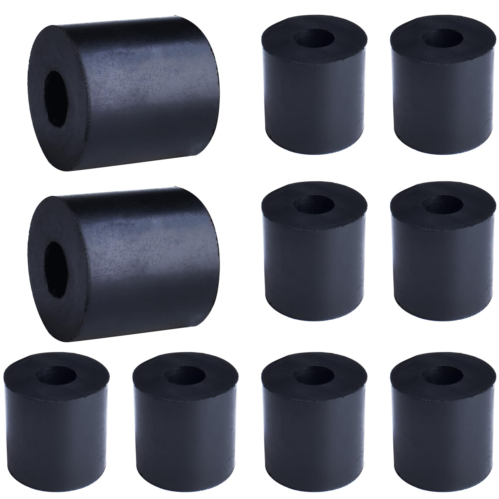 OURUI Rubber Washer 10 Pcs 1 Inch OD x 3/8 Inch ID x 1 Inch Thickness, Heavy Duty Abrasion Resistant Bushing Rubber Washer Spacer for Screws Bolts Car