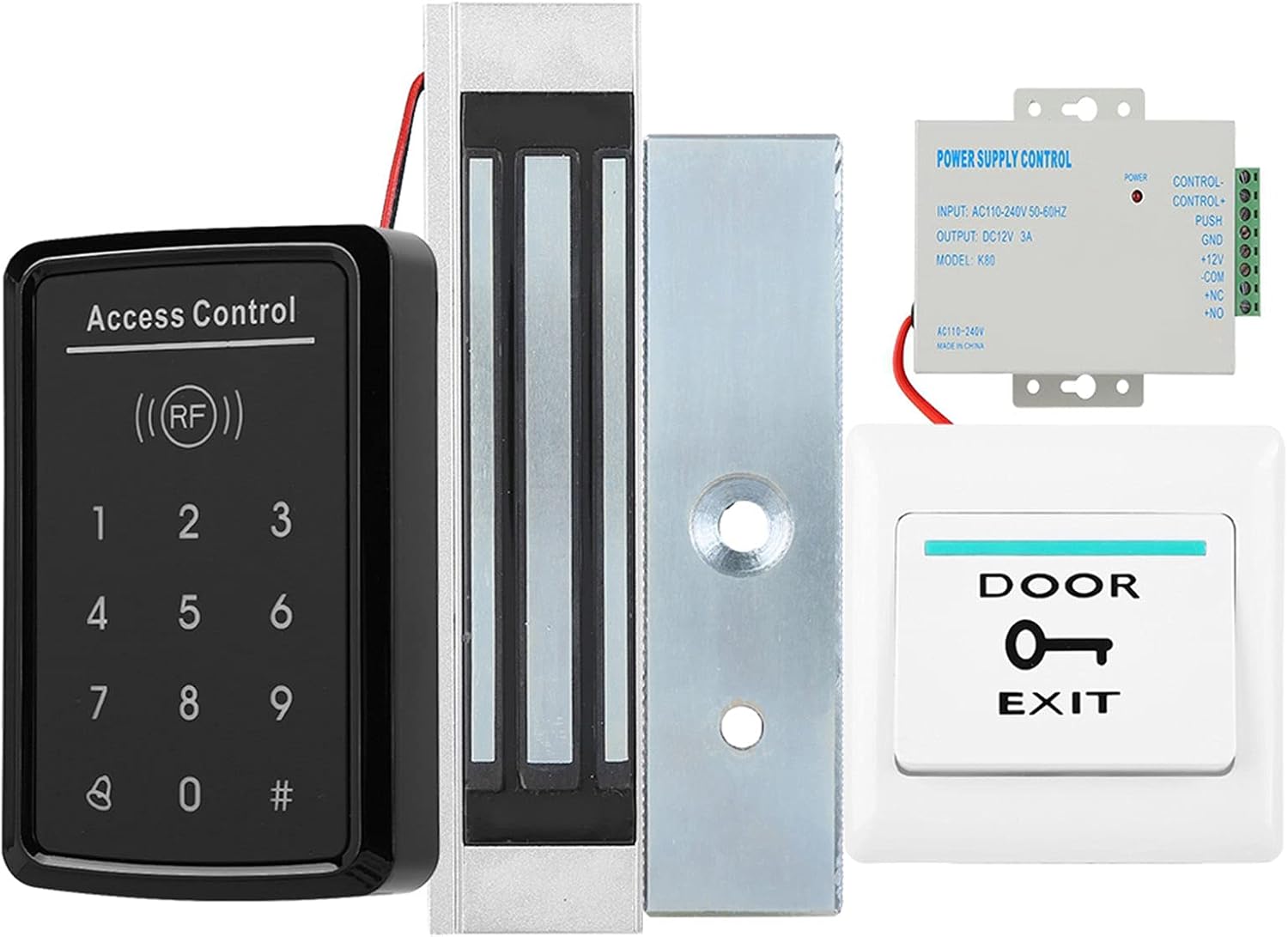 Surge Absorption Protection Access Control System with 180KG Electromagnetic Lock, WG26 Card Reader for School Entrance