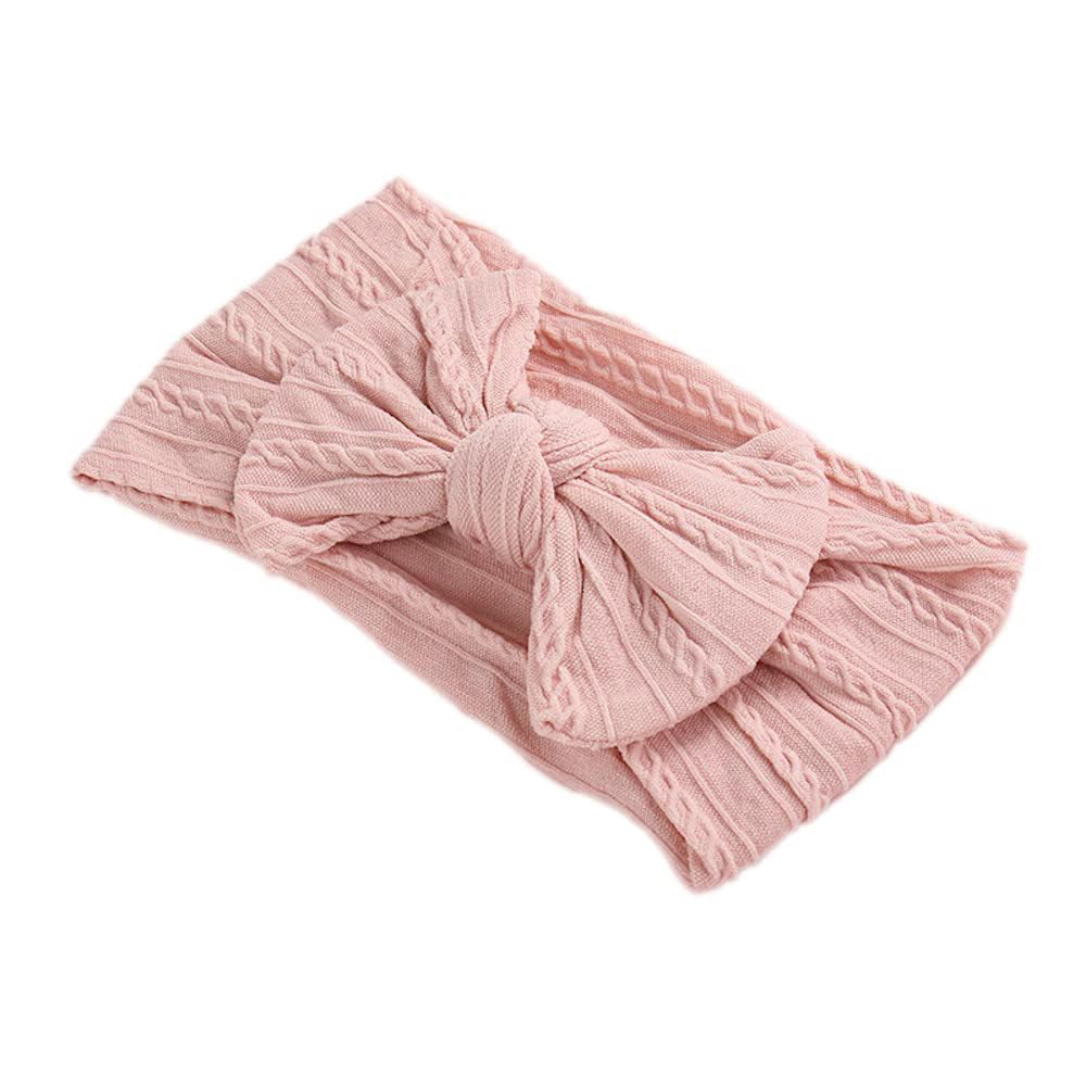 1 Piece Turban Headband Baby, Nylon Headbands Baby Bow Headbands, Soft Bow Headwear, Elastic Hair Bands for Newborns, Toddlers, Pink A โ image 1