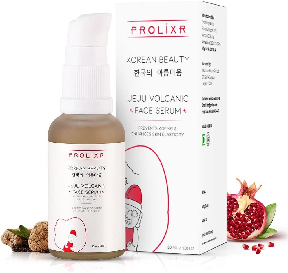 Prolixr Jeju Hyaluronic Acid and Niacinamide Face Serum - Hydrating | Brightening | Pore Tightening | Korean Skincare - 30ml
