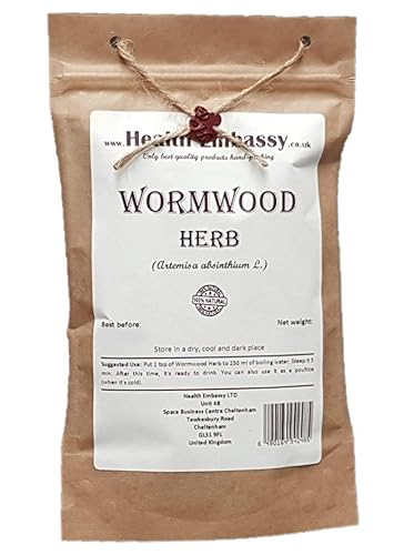 Hierba de ajenjo (Artemisa Absinthium L. - Herba Absinthii) - Health Embassy - 100% Natural (1.76 oz)