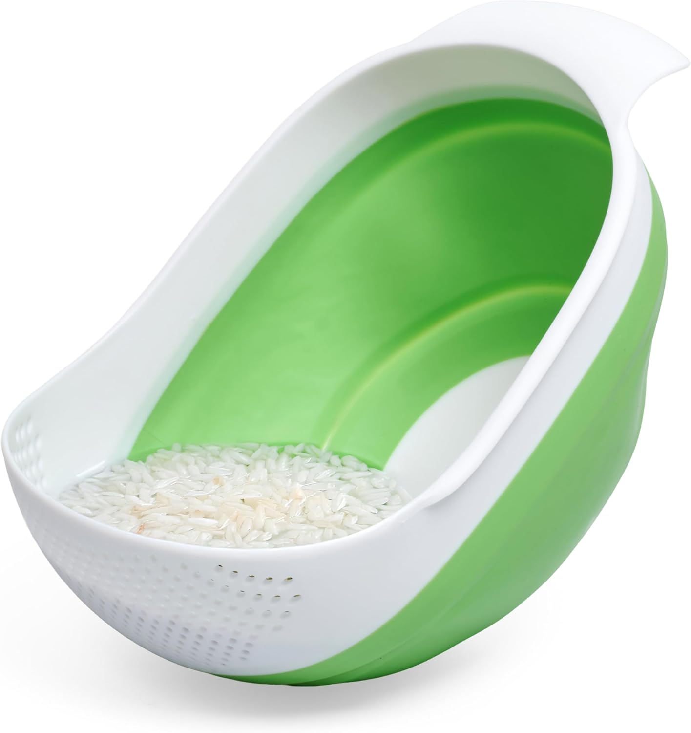 Amazon.com: Kitchen Gizmo Collapsible Rice Strainer - Silicone Rice ...