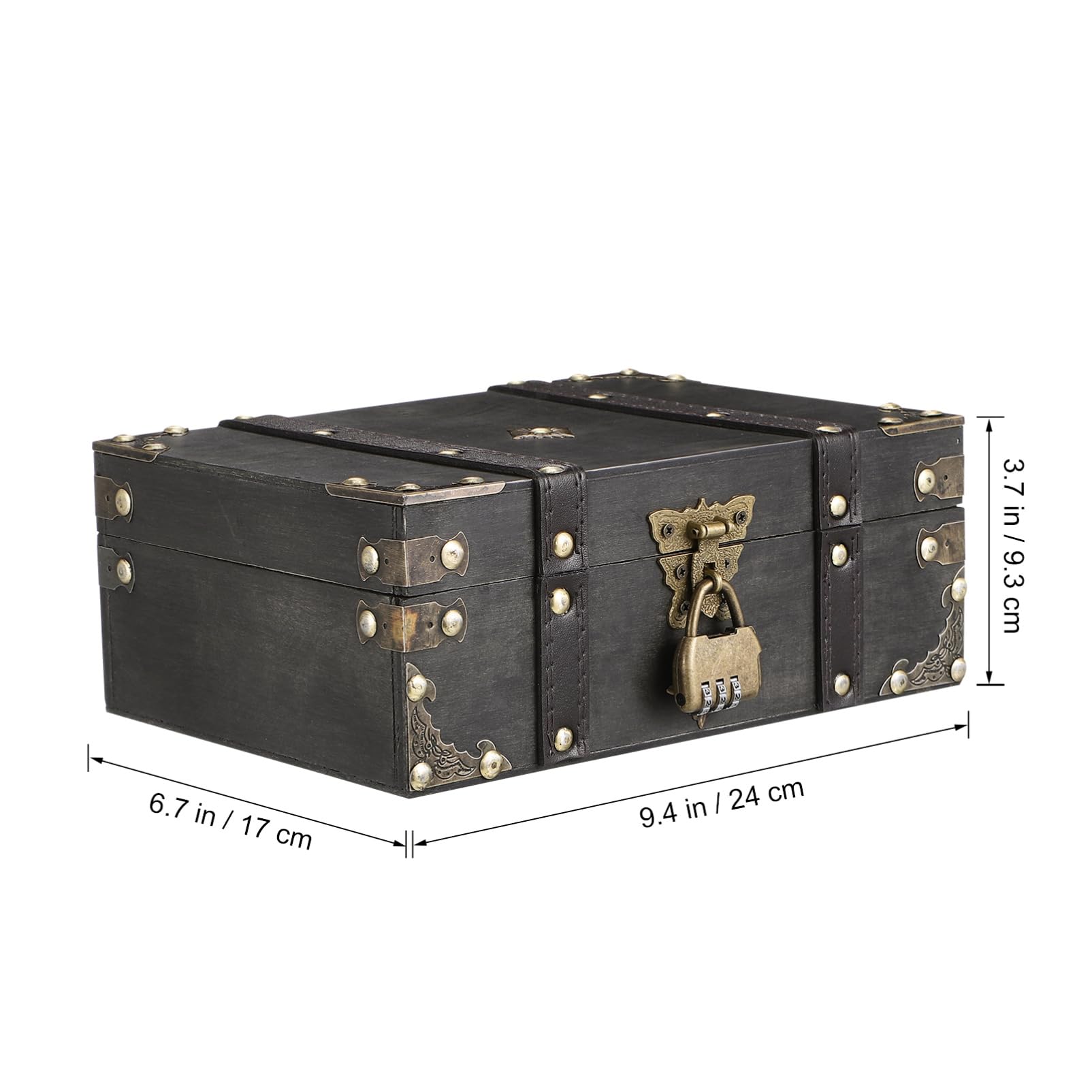 SOIMISS Vintage-schmuckschatulle Für Damen Abschließbares Schmuckkästchen Mit Zahlenschloss Ästhetische Schmuckaufbewahrung Aus Verbundmaterial Schmuckorganizer Für Schreibtisch Stauraum f