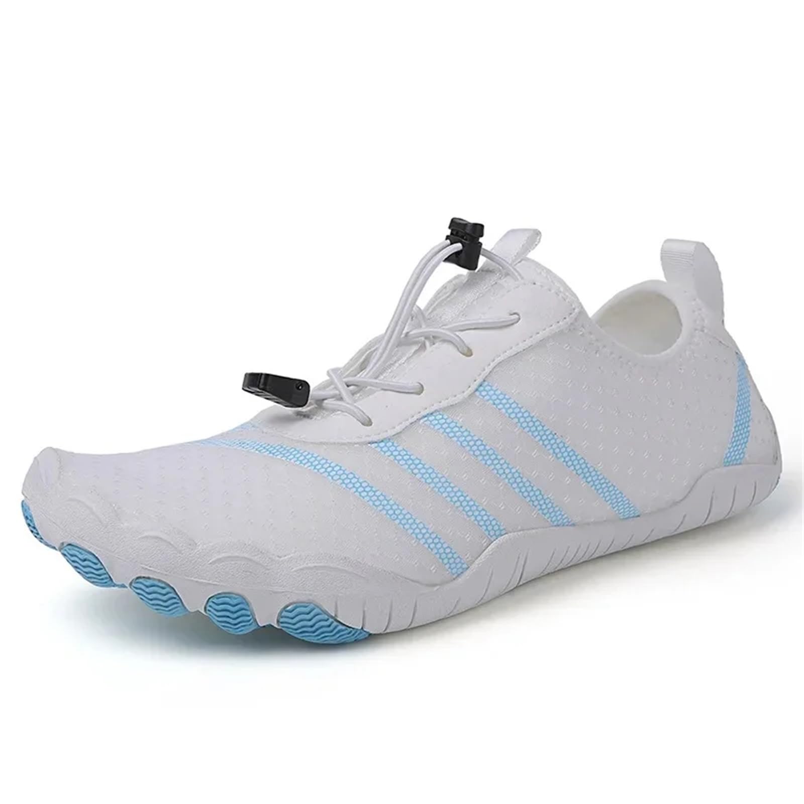 Barfuss Schuhe Damen Tauchschuhe Strandschuhe Schwimmschuhe Outdoor Watschuhe Flussschuhe rutschfest Schnittfest Verschleißfest(White2,46)