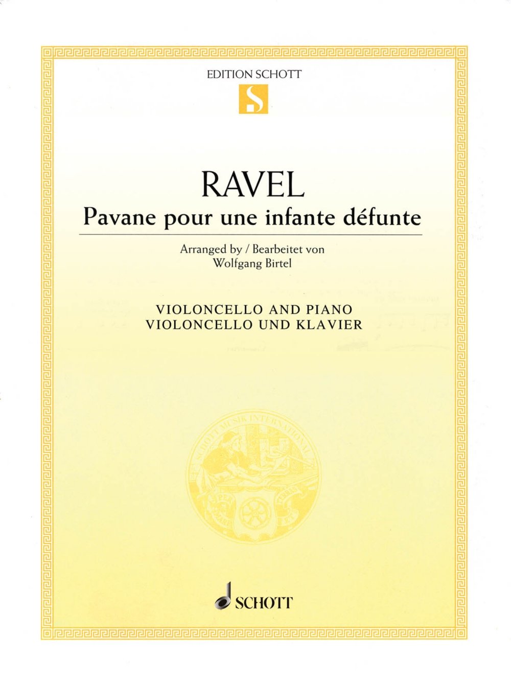 Pavane pour une infante défunte: cello and piano.