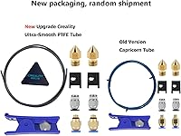 Vista 2 de Creality Upgrade Kit de impresora 3D con tubo de PTFE ultra suave 1M, cortador de tubo de teflón PTFE, accesorios neumáticos y calcetines MK8