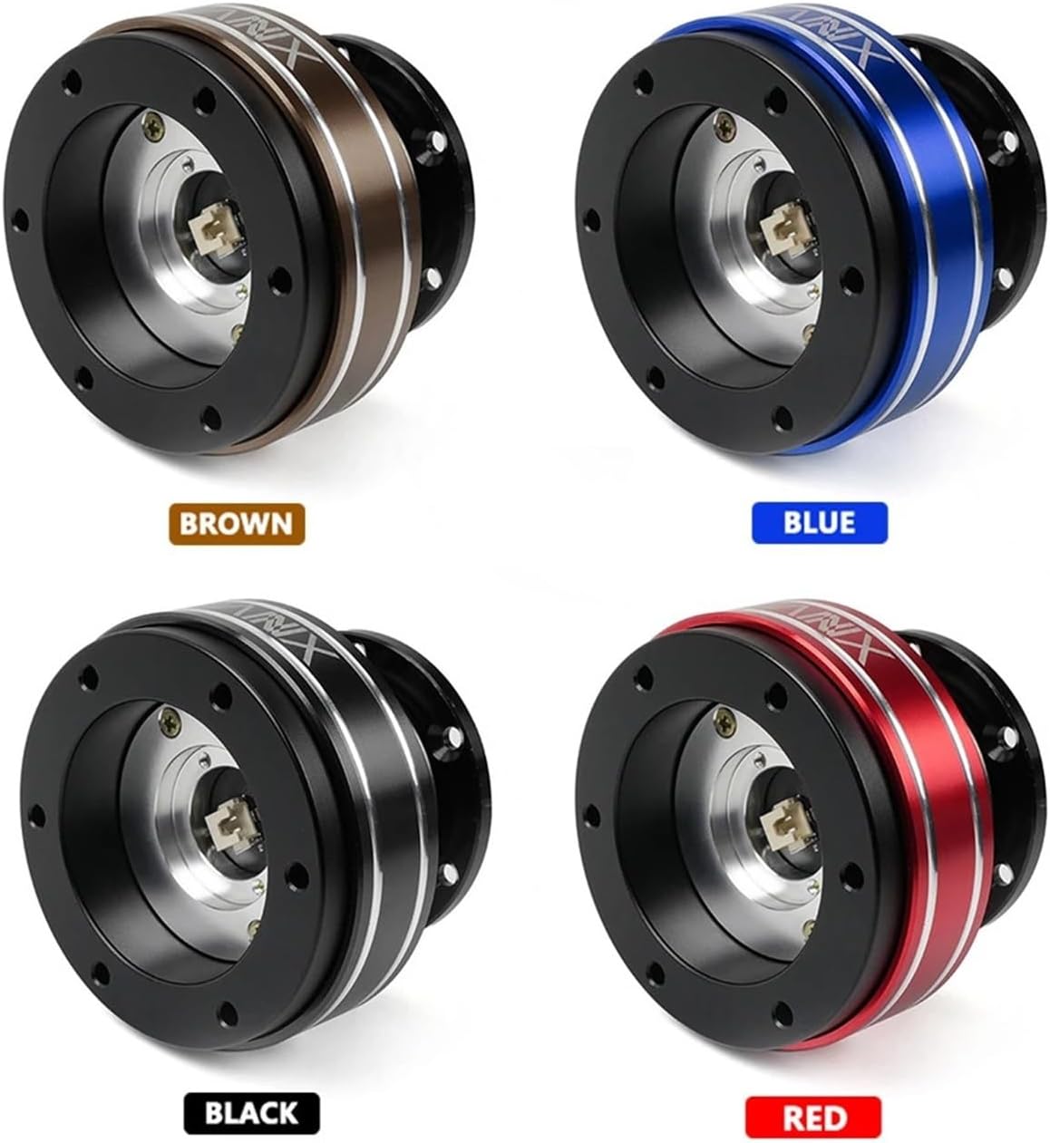 Racing Steering Wheel Hole Racing Simulator Game Steering Wheel Quick Release Adapter 70mm Fit for MOZA Simagic M10 A Snap on Drift(Red)