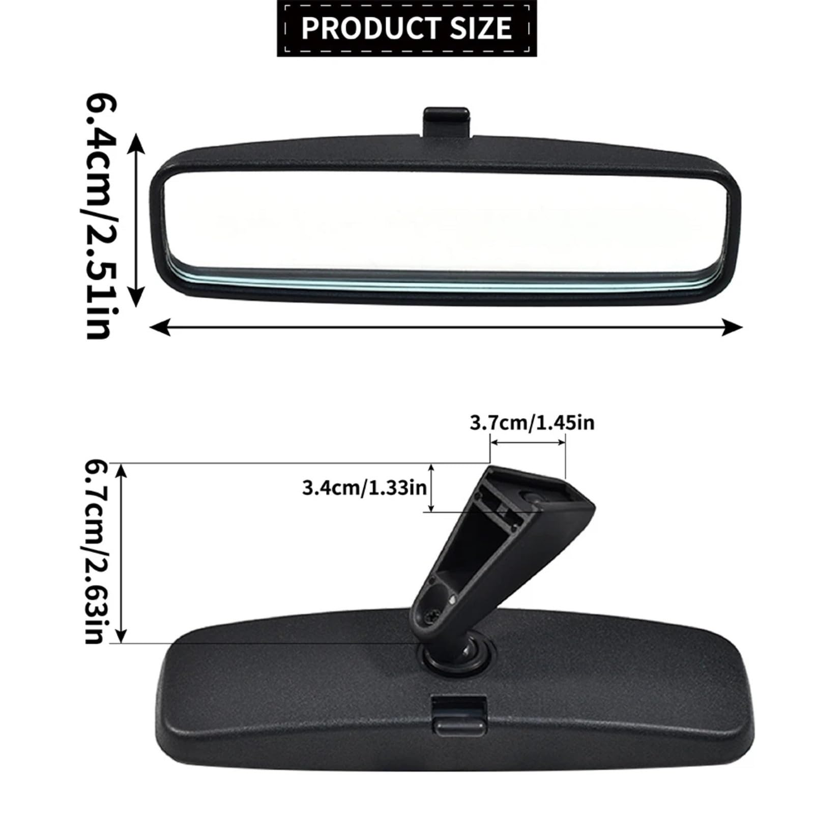 Specchietto Retrovisore Antiriflesso Compatibile Con Fiat 500 2007 2008 2009 2010 2011 2012 2013 2014 2015 735451561 E3021040 Specchietto Retrovisore Interno Vetro Riflettente