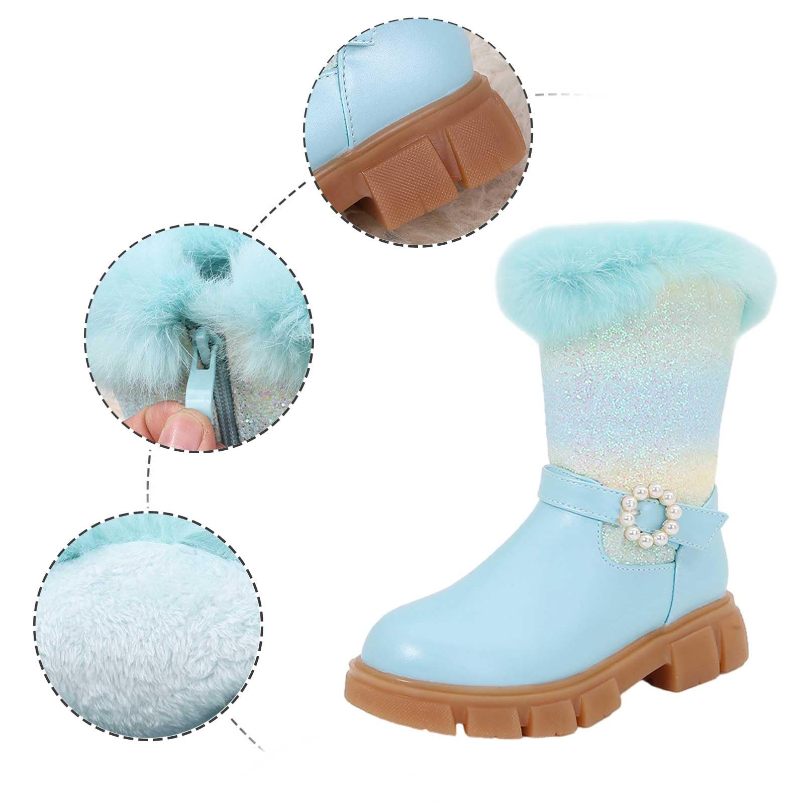 Generisch Buty dziewczęce na zimę, tęczowy polar, modne, śliczne