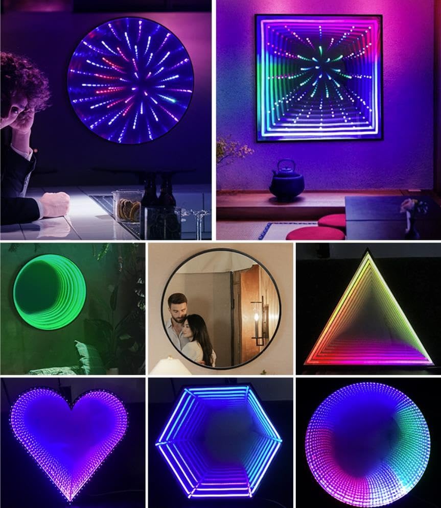 壁掛けミラー UNCORN&UNCORN shooting star mirror Amazon.com: TERCAN Small Infinity Tunnel Mirror Light, 3D