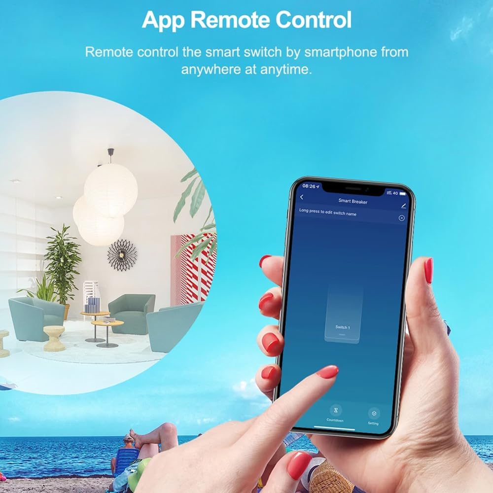 Yueyang Interruttore Intelligente WiFi Relè Wireless 1 Canale DC 12/24V AC 100-240V, Modalità Jog/Blocco, APP Tuya/SmartLife Telecomando, Contatto a Secco, Funziona con Alexa Google