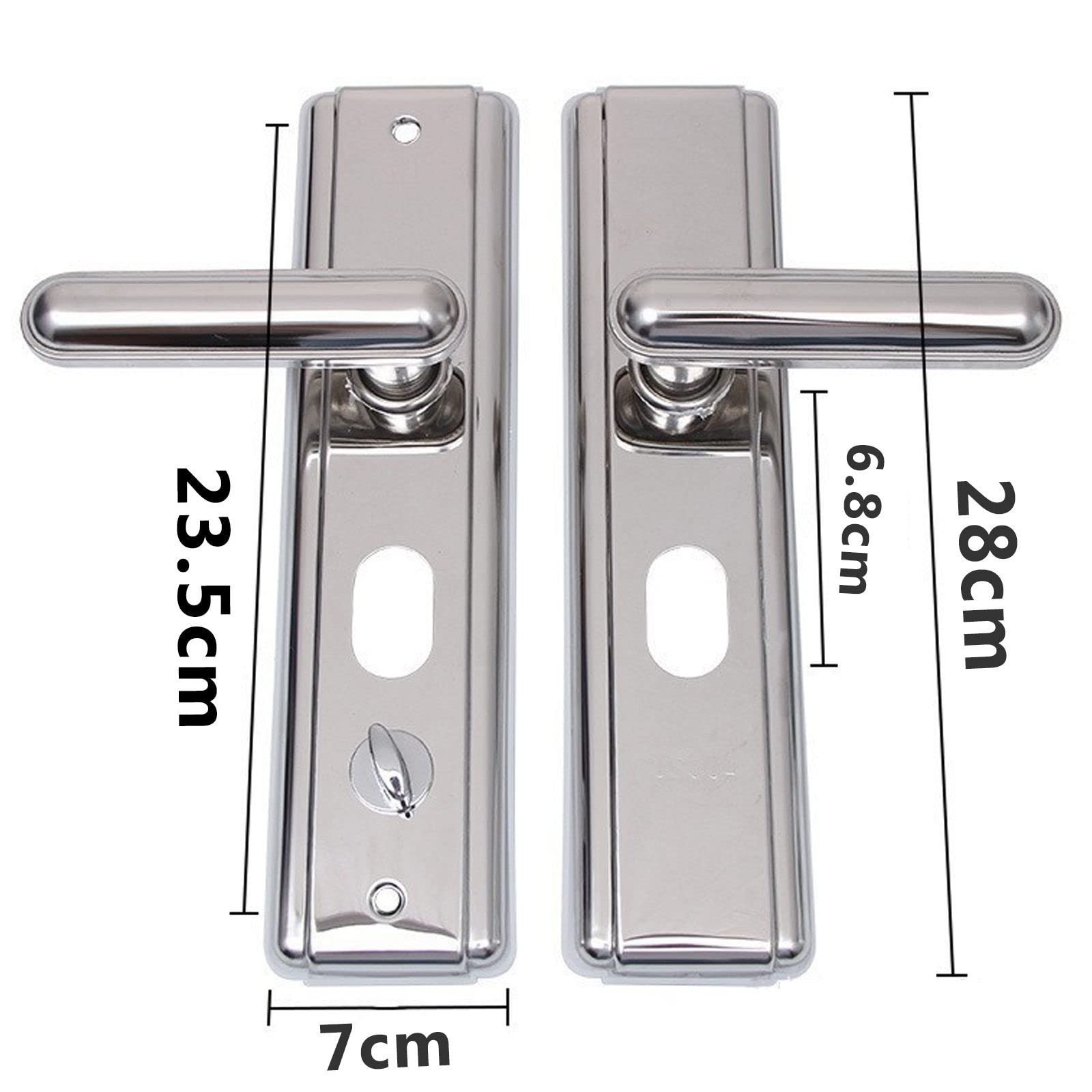 Pomos de puerta de armario, palanca de puerta de juego de manijas de metal, manija de puerta for herrajes de manija de puerta de entrada y puerta delantera, cerradura de paso de pasillo y armario-tubo