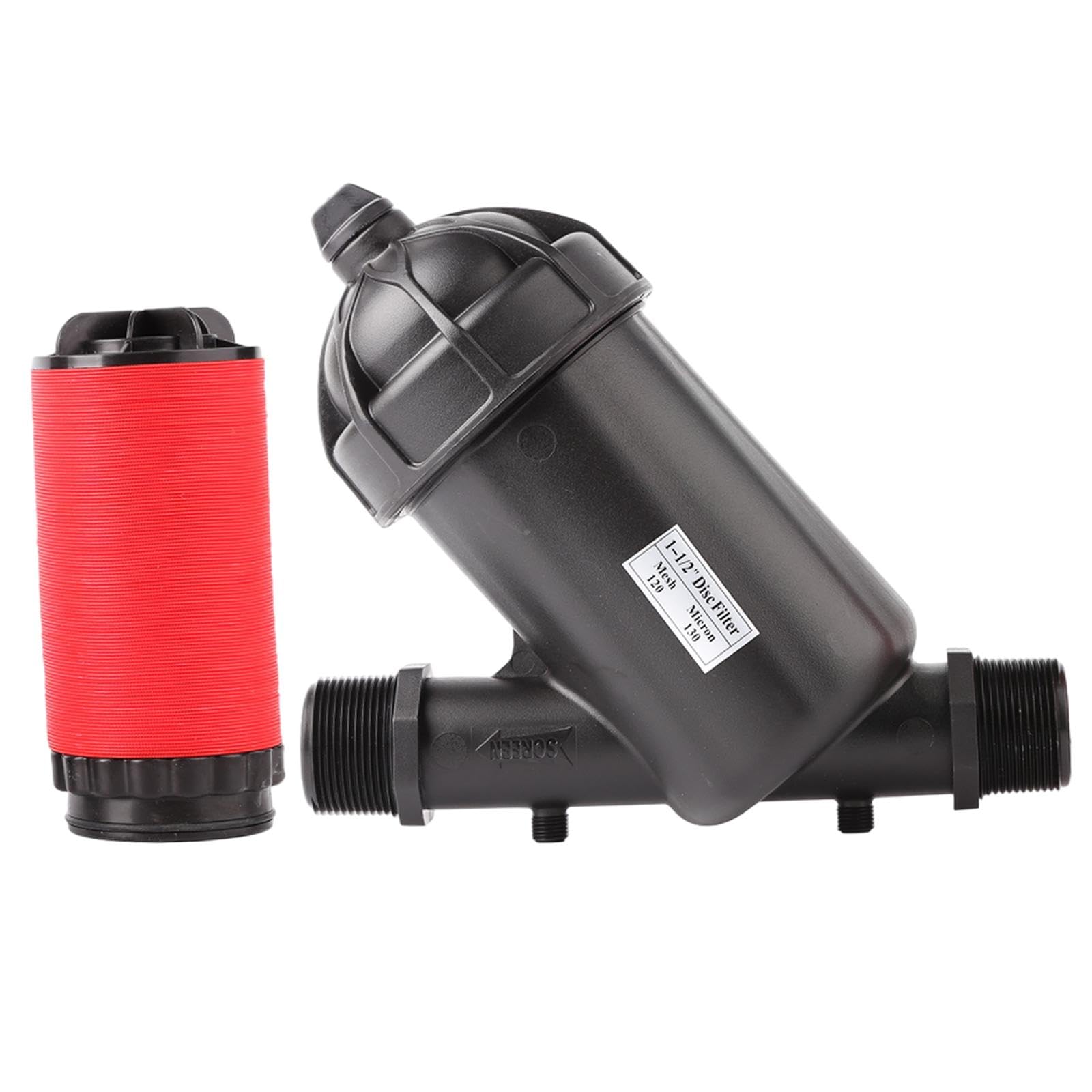 Filtre d'Irrigation Goutte à Goutte Filtre à Disque Y pour Arrosage Automatique Filtration 120 Mailles Structure en Polypropylène Adapté pour Jardins