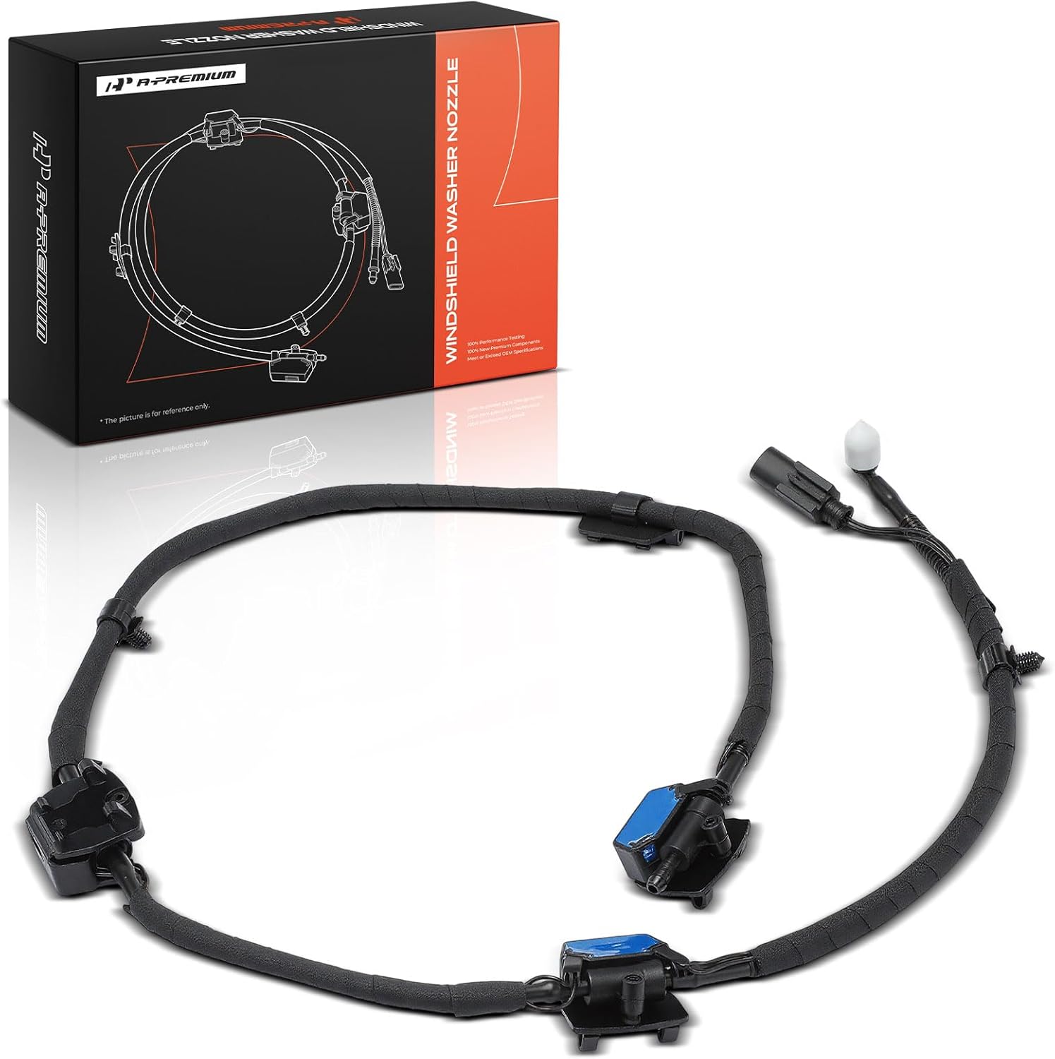 A-Premium Front Windshield Washer Nozzle Compatible with BMW F10 Series 528i 2011-2016, 528i xDrive 2012-2016, 535d/535d xDrive 2014-2016, 535i/535i xDrive/550i/550i xDrive 2011-2016, M5 2013-2016