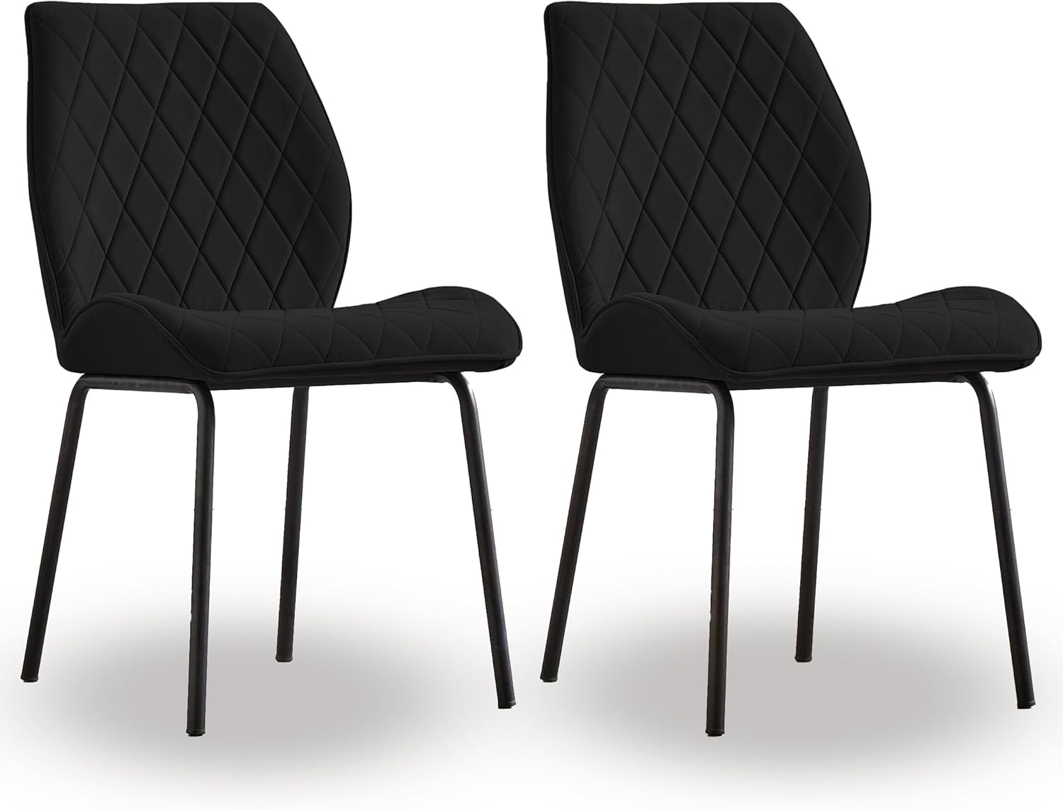 AINPECCA Velvet Dining Chairs Set of 2 Upholstered Armless Side Chairs