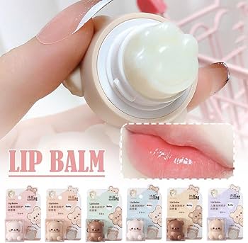 Amazon | かわいい漫画クマリップクリームキーチェーン天然フルーツ