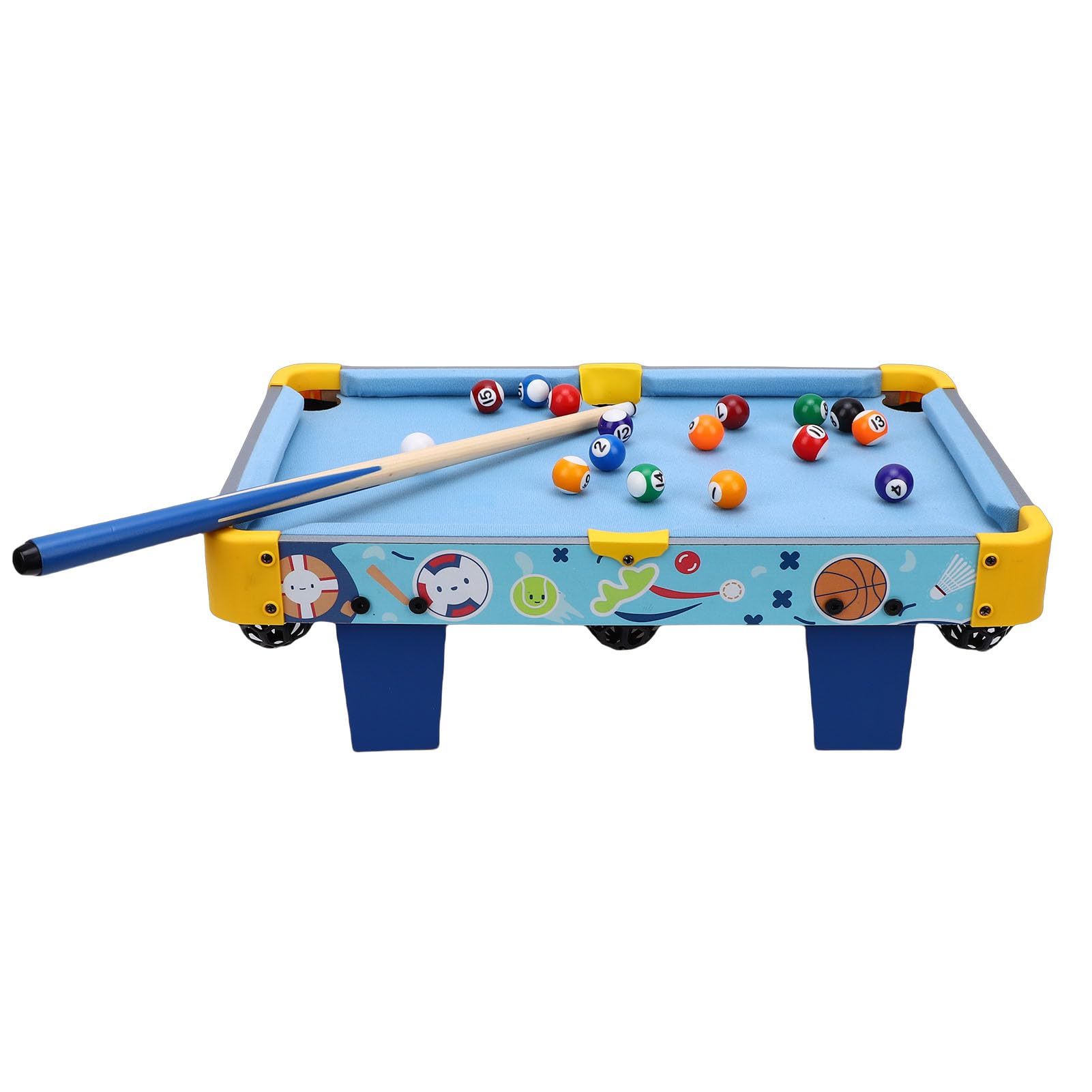 ASHATA Mini Table de Billard, Jeu de Billard de Bureau pour 2 Personnes, Construction Robuste pour Les Réunions de Famille, Jouet Portable pour Les Pique-niques et Les Jeux en Intérieur 20,08 X 12,6