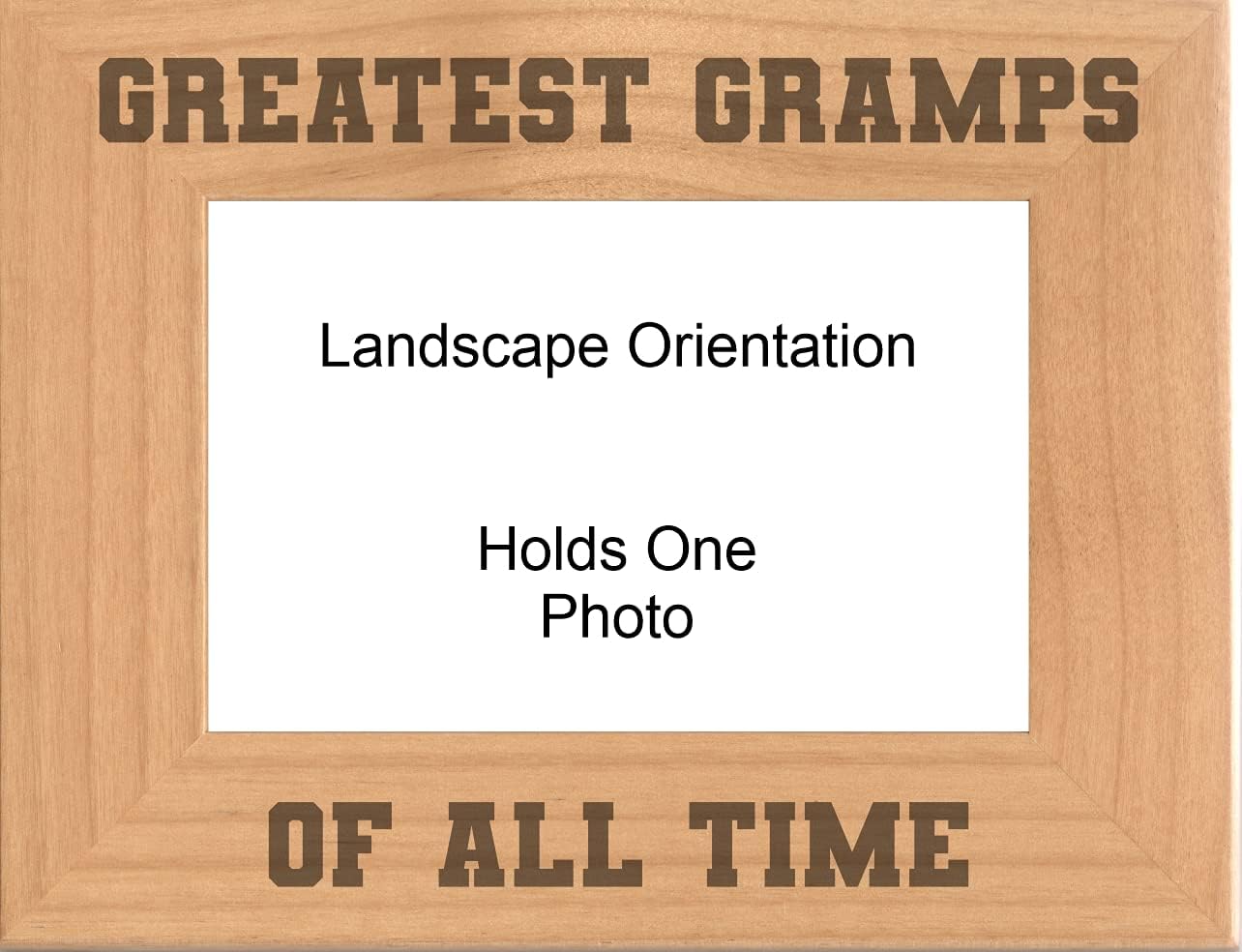 Gift for Grandpa Greatest Granddad of All Time Engraved Wood Picture Frame Fathers Day